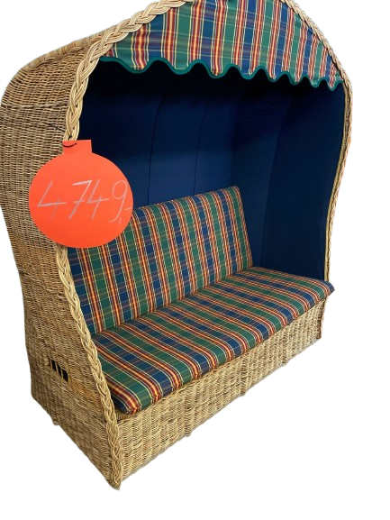 Retro Strandbank Naturgeflecht